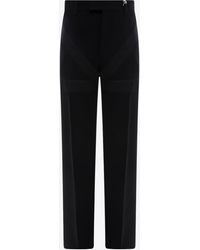 Ferragamo - Inlay Pressed-Crease Tailored Pants - Lyst