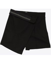 Fendi - Asymmetric Mohair-Blend Mini Shorts - Lyst