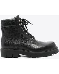 Bottega Veneta - Haddock Lace-Up Leather Boots - Lyst