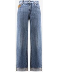 Bottega Veneta - Turn-Up Cuff Wide-Leg Jeans - Lyst