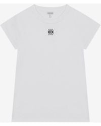 Loewe - Anagram Embroidered Slim T-Shirt - Lyst