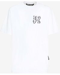 Palm Angels - Logo Monogram Crewneck T-Shirt - Lyst