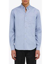 Ferragamo - Logo Monogram Button-Up Shirt - Lyst