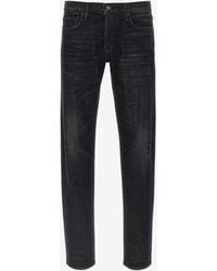Tom Ford - Logo Patch Straight-Leg Jeans - Lyst