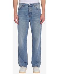 Ami Paris - Wide-Leg Washed Jeans - Lyst