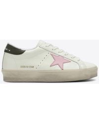 Golden Goose - Hi-Star Leather Low-Top Sneakers - Lyst
