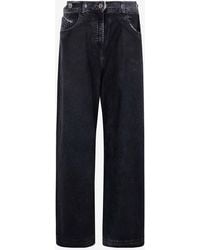 The Attico - Logo Embroidered Baggy Jeans - Lyst