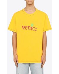 ERL - Distressed Venice Crewneck T-Shirt - Lyst