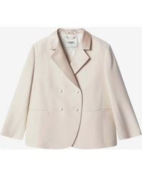 Fendi - Single-Breasted Wool Blazer - Lyst
