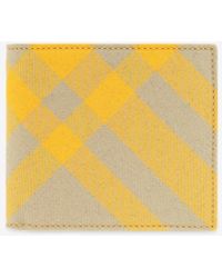 Burberry - Check Pattern Bi-Fold Wallet - Lyst
