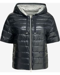 Herno - Reversible Short-Sleeved Down Jacket - Lyst