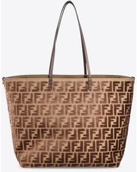 Fendi - Large Roll Ff Embossed Tote Bag - Lyst
