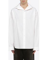 Balenciaga - Kick Collar Oversized Shirt - Lyst