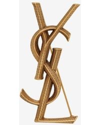 Saint Laurent - Cassandre Snake Brooch - Lyst