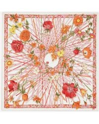 Ferragamo - Vimini Floral Print Silk Scarf - Lyst