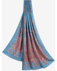 Etro - Floral Paisley Print Rectangular Scarf - Lyst