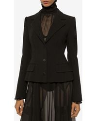 Dolce & Gabbana - Single-Breasted Tailored Wool-Blend Blazer - Lyst