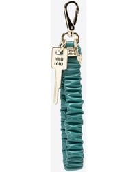 Miu Miu - Quilted Effect Leather Key Ring - Lyst