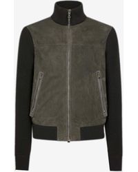 Tom Ford - Paneled Suede Zip-Up Jacket - Lyst