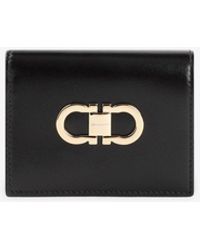 Ferragamo - Double Gancio Leather Wallet - Lyst
