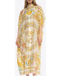 Versace - Underwater Barocco Print Cover-Up Dress - Lyst