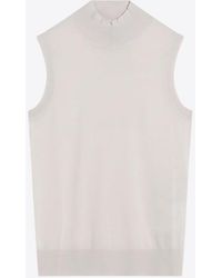 Max Mara - Slalom Turtleneck Wool Knit Top - Lyst