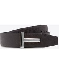 Tom Ford - Reversible Leather T Icon Belt - Lyst
