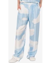 Moschino - Clouds Print Silk Twill Pants - Lyst