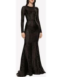 Dolce & Gabbana - Sequin Embellished Gown - Lyst