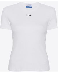 Off-White c/o Virgil Abloh - Off Stamp Rib Basic Tee - Lyst