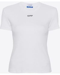 Off-White c/o Virgil Abloh - Off Stamp Rib Basic Tee - Lyst