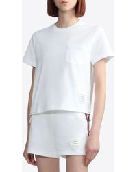Thom Browne - Name Tag Patch T-Shirt - Lyst