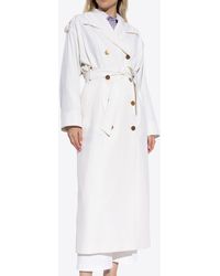 Max Mara - Tirana Double-Breasted Wool Trench Coat - Lyst