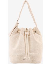 Tory Burch - Large T Monogram Terry Canvas Bucket Bag - Lyst