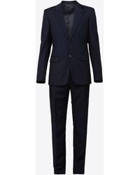 Prada - Single-Breasted Wool Blend Suit - Lyst