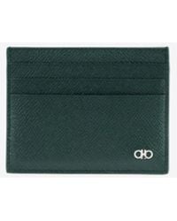 Ferragamo - Gancini Grained Leather Cardholder - Lyst
