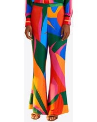 FARM Rio - Colorful Leaves Flared Pants - Lyst