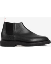 Thom Browne - Leather Mid-Top Chelsea Boots - Lyst