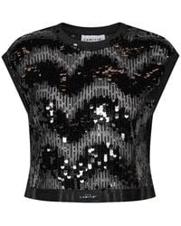 Haute L'Amitié - Mirror Sequin Crop Top - Lyst