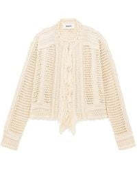 Ba&sh - Bianca Fishnet Organic Cotton Cardigan - Lyst