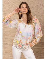 Hale Bob - Floral Sunset Printed Blouse - Lyst
