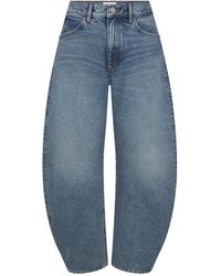 FRAME - The Bubble High Rise Barrel Leg Jeans - Lyst