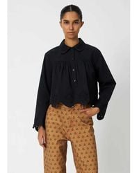 Stella Nova - Cropped Embroidered Anglaise Blouse - Lyst