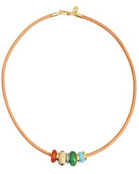 Roxanne Assoulin - Leather Stone Slider Necklace - Lyst