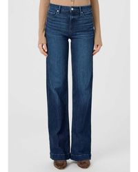 PAIGE - Leenah 32" High Rise Wide Leg Jeans - Lyst