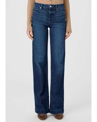 PAIGE - Leenah 32" High Rise Wide Leg Jeans - Lyst