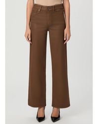 PAIGE - Anessa 31" Wide Leg Coated Jeans - Lyst