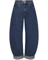 FRAME - The Bubble High Rise Barrel Leg Jeans - Lyst