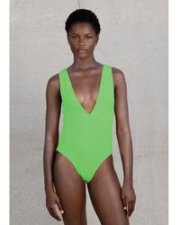 Sorbet Island - Ariel Crinkle V-Neck Swimsuit - Lyst