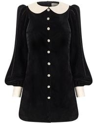 Queen of Archive - Bakewell Velvet Mini Dress - Lyst